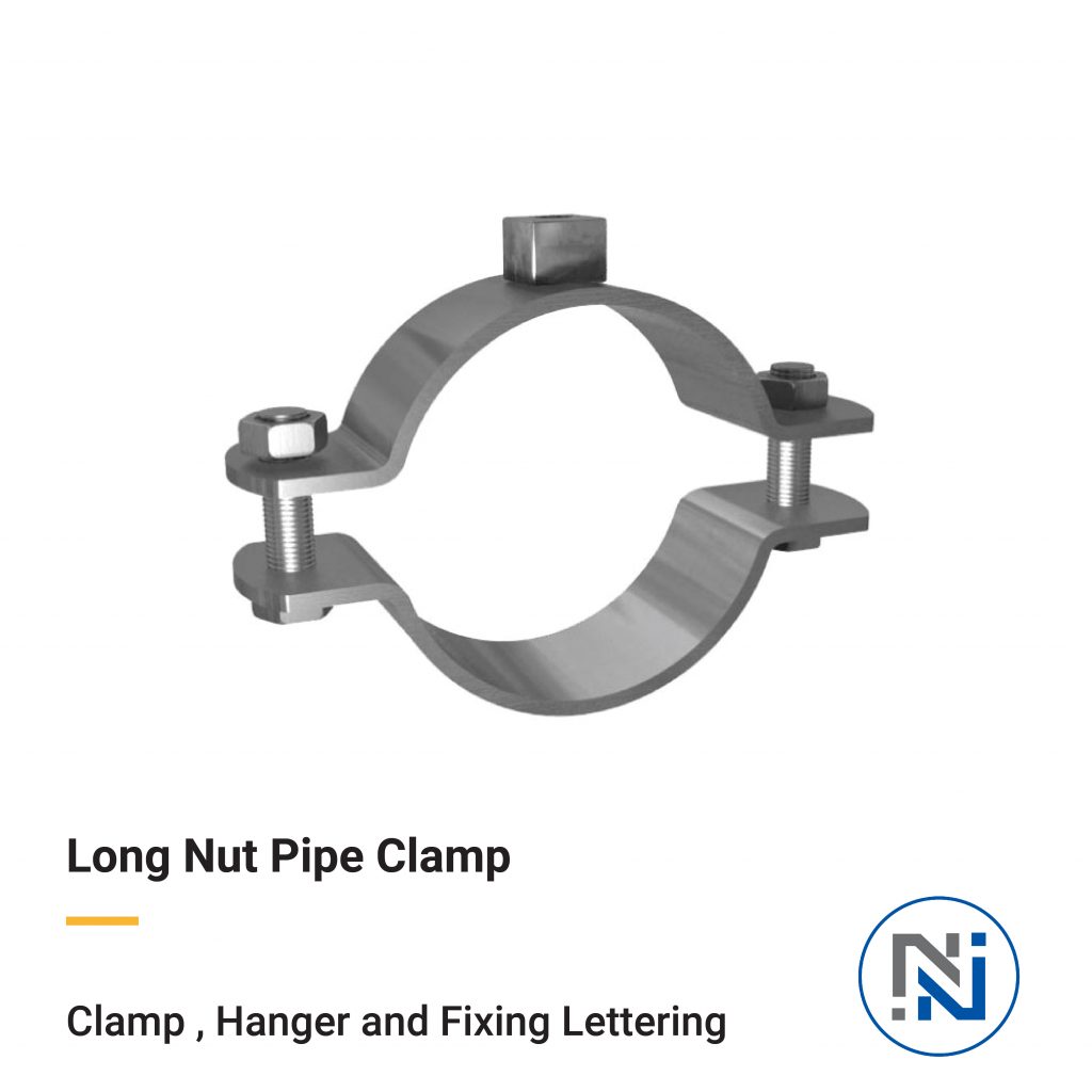 Long nut pipe clamp