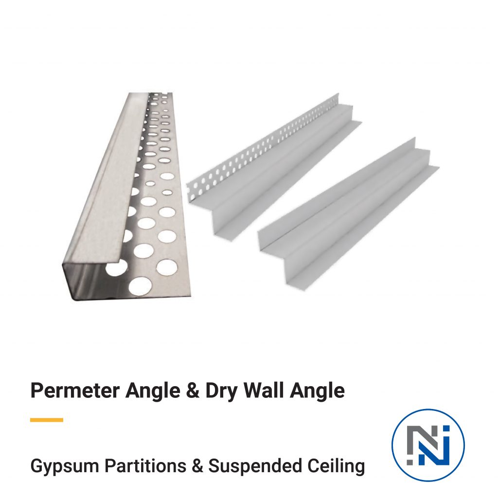 This combination of perimeter angle and drywall angle is perfect for construction and maintenance projects.